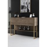 Luxe Gold Demir Ayaklı Ceviz Dresuar - Ceviz - Altın