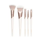 Luxe Natural Elegance Profesyonel Yüz Makyajı ve Fondöten Fırça Seti, Yüz, Yanak ve Göz Makyajı Için Premium Fırça Seti, Sentetik Makyaj Fırçaları, Vegan ve Zulüm Içermez, 5 Parça Set - Option-1