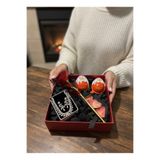Luxe Romance Hediye Kutusu | Kristal Taşlı Kolye Küpe Seti + Gül, Kalpli Mum & 2’li Kinder Joy KNDR-001