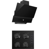 Luxell 2 Li Siyah Cam Set (Davlumbaz-Ankastre Ocak)