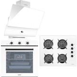 Luxell 88 Litre Süper Kristal Beyaz Ankastre Set New Series