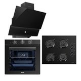Luxell A68-SF3 - OC88 - DA88 3'lü Siyah Ankastre Set