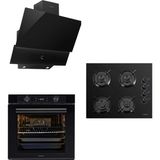 Luxell Master Siyah Cam Ankastre Set