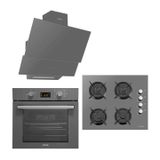 Luxell OPALL GRİ ANKASTRE SET
