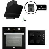 Luxell OPALL15 Prog. Siyah Ankastre Set + Fasfryer