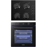 Luxell Platinum A68-SGF3 - OC88 Siyah 2'li Ankastre Set