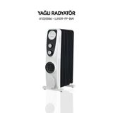 Luxell Yağlı Radyatör Elektrikli Isıtıcı Siyah Beyaz 9 Dilim – LUX09-FP-BW