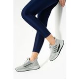 LUXEON Kadın Gri Buz Bağcıklı Ortopedik Fileli Triko Hafif Taban Sneaker Şık Günlük Yürüyüş Spor Ayakkabısı