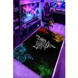 LuxerHome Kaymaz Taban Makinede Yıkanabilir Gaming Oyuncu Playstation Xbox Gamer Genç Odası Halısı