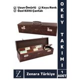 Luxery Aile Ev Arkadaş Kahve Cafe Oyun Dayanıklı Silinebilir Özel Kilitli Çantalı 101 Okey Takımı