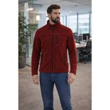 Luxic Core Erkek Dik Yaka Fermuarlı Polar Ceket – Günlük Kullanıma Uygun, Sıcak Tutan, Cepli Polar Mont - 2XL - Bordo
