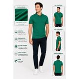 Luxic Core Luxıc Core Erkek Polo Yaka Tişört Likralı Pike Kumaş Terletmez Rahat Günlük - Yeşil - 3XL