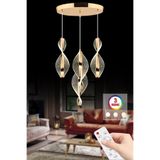 Luxira Aydınlatma Mars 4 lü Gold Kumandalı 3 Renk Ledli Modern Led Avize