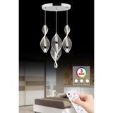 Luxira Aydınlatma Mars 4 lü Gümüş Kumandalı 3 Renk Ledli Modern Led Avize