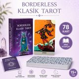 Luxmon Borderless Klasik Tarot Destesi Rider-Waite Tarzı Kehanet Kartları ve Rehberlik Kitapçığı 78 Kart