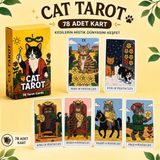 LUXMON Cat Tarot Kedi Temalı Tarot Destesi 78 Kart Ingilizce