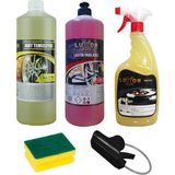 Luxor Kimya 3 x 1 lt Oto Yıkama Seti Çok Amaçlı Kullanım İçin Hızlı Cila Lastik Parlatıcı
