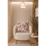 Luxoras Home Duck Kumaş Fransız Köylüler Desenli Dekoratif Püsküllü Kırlent Kılıfı
