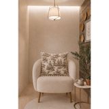 Luxoras Home Duck Kumaş Fransız Köylüler Desenli Dekoratif Püsküllü Kırlent Kılıfı