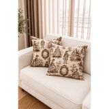 Luxoras Home Duck Kumaş Fransız Şato Desenli Dekoratif Kırlent Kılıfı - 2'li Çeyiz Seti