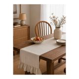 Luxoras Home Fırfırlı Soft Keten Runner 50X200