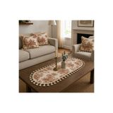 Luxoras Home Fransız Köylü Desenli Duck Kumaş 30x80 Püsküllü Oval Runner
