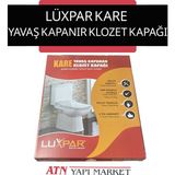 Lüxpar Kare Yavaş Kapanan Klozet Kapağı – Sessiz Kapanır, Kolay Montaj, Kare Klozet Uyumlu