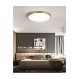 luxshome 24W Büyük Boy Gold Kasa Altın Renk Tavana Sıfır Plafonyer Led Armatür Avize Aplik Lambası Beyaz Işık