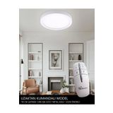 Luxshome 24W Büyük Boy Metal Kasa Tavana Sıfır Led Panel Armatür Avize Uzaktan Kumandalı Model Beyaz Işık