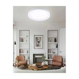 Luxshome 24W Metal Kasa En Büyük Boy 30Cm Çapında Yuvarlak Led Armatür Avize Salon Banyo Balkon Beyaz Işık
