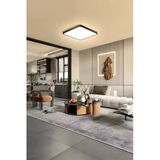Luxshome 30X30 Cm Büyük Boy 24W Siyah Kasa Led Panel Avize Armatür Salon Banyo Balkon Tuvalet Ve Wc Lambası