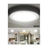 Luxshome Büyük Boy Tavana Sıfır Led Plofonyer Avize Armatür Banyo Tuvalet Balkon Lambası Armatürü Beyaz Işık