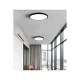 Luxshome Modern Tavana Sıfır Led Avize Buz Beyazı Işık Salon Mutfak Oturma Odası Avize Siyah Metal Kasa