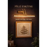 luxshome Pilli Eskitme Gold Kasa LED Aplik – Sarı Işık - Tablo Banyo Resim Salon Tv Çerçeve Duvar Aydınlatma