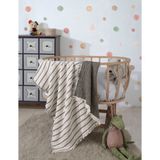 Luxtex 4 Katlı, Çift Taraf, 100 x 120 cm Pamuklu Bebek Müslin Örtü, Çok Amaçlı Bebek Battaniyesi - Haki