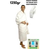 luxurianthome Lüks Hac Ihramı 1250 gr Ihram Kemeri ve Ihram Seti Hediye - Standart