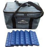 luxurianthome Mega Everest Termos Çanta Buzluk Soğutucu Çanta Piknik Çantası 40 Litre + 6 Adet Buz Kaseti Hediye