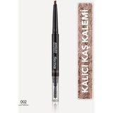 Luxury Açılı Kaş Kalemi ve Kaş Fırçası (Açık Kahve) - Angled Brow Pencil - 002 Light Brown - 8690604572045 1 Adet