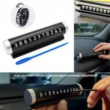 Luxury Araç İçi Torpido Üstü Çevirmeli Telefon Park Numaratörü Park Tel 10.5X2.7cm Siyah