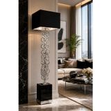 Luxury Aurelia Krom Sculpture Lambader – Siyah & Gold Detaylı Tasarım Lambader