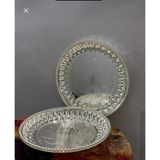 Luxury Aynalı Tepsi - Gümüş