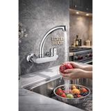 luxury faucet Duvardan Çift Su Girişli Mutfak ve Banyo Lavabo Bataryası Musluğu