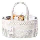 luxury little Bebek Bezi Organizatörü, Büyük Pamuk Halat Çocuk Bezi Sepeti, Değişen Masa Organizatörü, Bölmeli Taşınabilir Tote Çanta, Araba Depolama, Yenidoğan için Bebek Duşu Hediyeleri