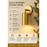 Luxury Modern Aydınlatma Era Gold Spot Aplik Duvar Aydınlatması Elektirikli - Altın