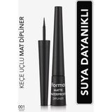 Luxury Suya Dayanıklı Mat Dipliner (Siyah) - Waterproof Dipliner - 001 Black - 8690604536481 1 Adet