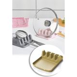 Luxury Tezgah Üstü Kaşıklık ve Tencere Kapak Tutucu -Kirli Kaşıklık Kepçe Altlığı Tencere Kapak Standı 1 Adet