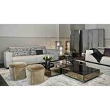 Luxury Villa Luxury Bronz Aynalı 3 Lü Orta Sehpa 1 Adet Ölçüsü 80X80 Yükseklik 30CM