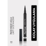 Luxury Yarı Mat Bitişli Eyeliner (Siyah) - Eyeliner Pen - 001 Black - 8690604109609 1 Adet