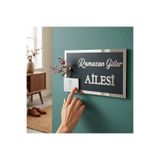 LuxuryConcept 25X15 cm Kişiye Özel Çerçeveli Aile İsmi ve Kapı Numarası Tabelası – Dekoratif Kapı Süsü
