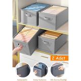 Luxway Home 2 Li Katlanabilir Dolap Içi ve Raf Düzenleyici Set – 45X25X20 cm Kıyafet Saklama Kutusu Organizer - Renkli - 1 Adet - 45 x 25 x 20